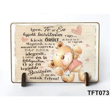 Állványos kis tábla A legjobb barátnő...