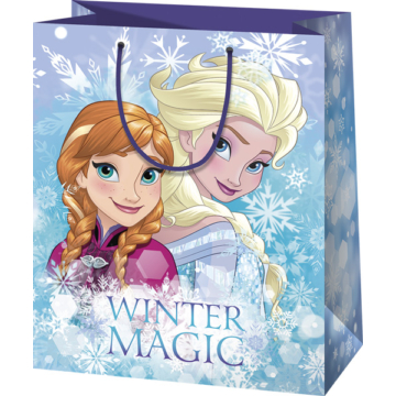 Ajándéktasak, ajándéktáska közepes , Disney Frozen, Jégvarázs , Elza és Anna  - Winter Magic