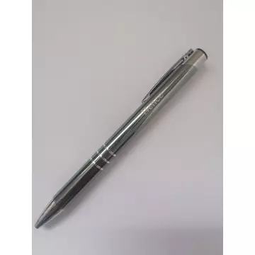 Neves feliratos gravírozott szürke fém toll - Bence
