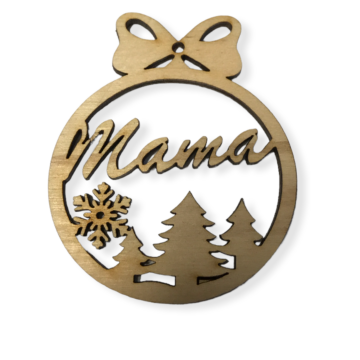 Fa Karácsonyfadísz - Mama