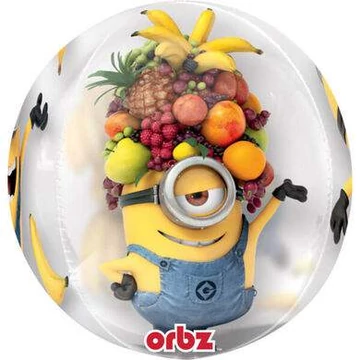 Fólia Óriás Orbz  lufi  Minion, Minyon  Fruit