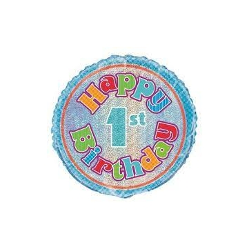 Fólia nagy lufi évszámos happy birthday színes  1-es
