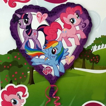Fólia nagy lufi Little Pony szív alakú