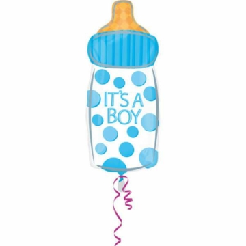 Fólia nagy lufi babaszületésre It´s a boy cumisüveg