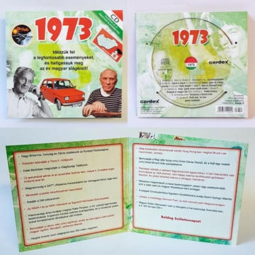 CD-s évszámos üdvözlőlap, képeslap 1973