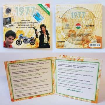 CD-s évszámos üdvözlőlap, képeslap 1977