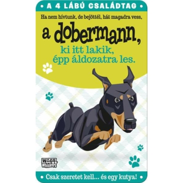 Fém ajtótábla  Dobermann