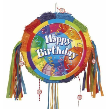 Parti pinata, kör - Happy Birthday - színes
