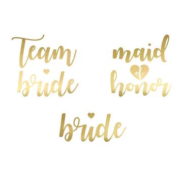 Team Bride tetoválás Arany 13db-os