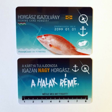 Vicces ”Bankkártya” Horgász Igazolvány