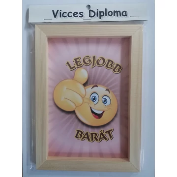 Vicces diploma - Legjobb barát - smile like