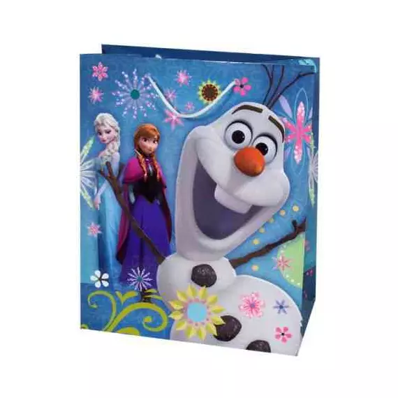 Ajándéktasak, ajándéktáska kicsi , Disney Frozen, Jégvarázs - Elza , Anna és Olaf