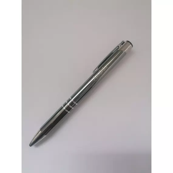 Neves feliratos gravírozott szürke  fém toll - András