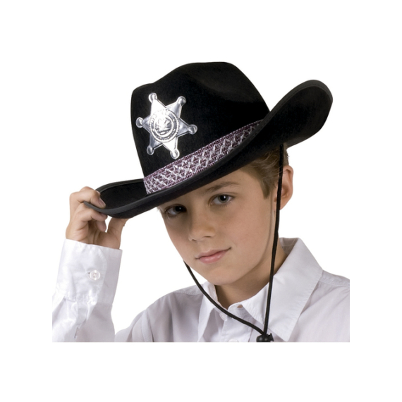 Sheriff kalap gyerekeknek - fekete