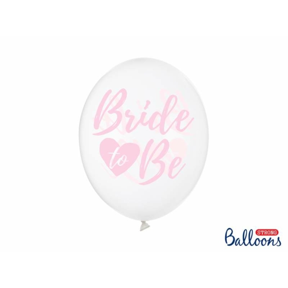 ”Bride to be” rózsaszín feliratos lufi 10db/csomag