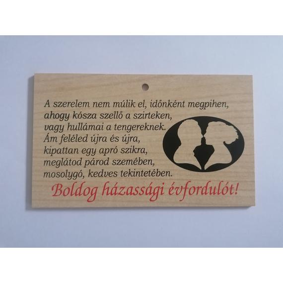 Fatábla - Boldog házassági évfordulót!