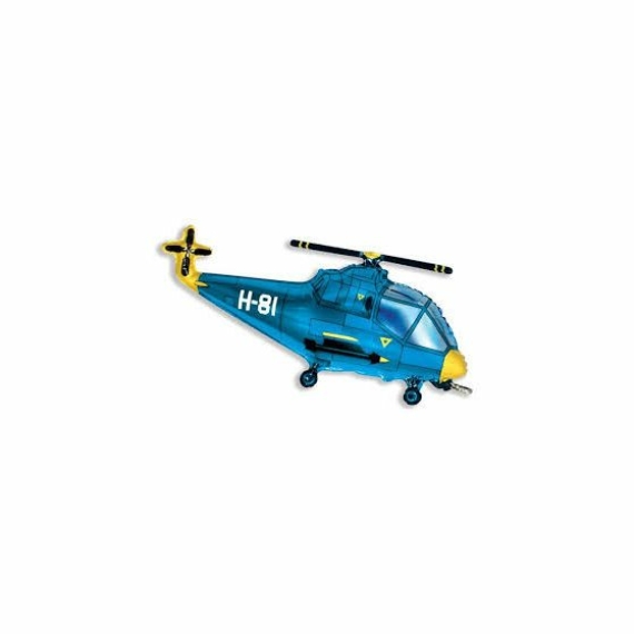 Fólia Óriás lufi Helikopter - Kék színű