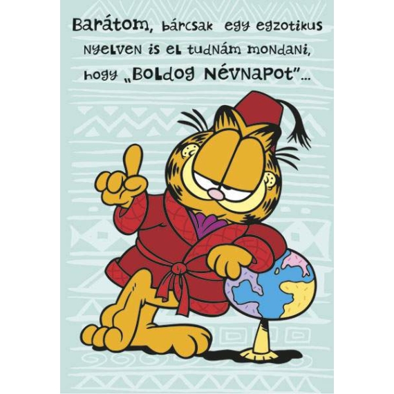Névnapi képeslap Garfield
