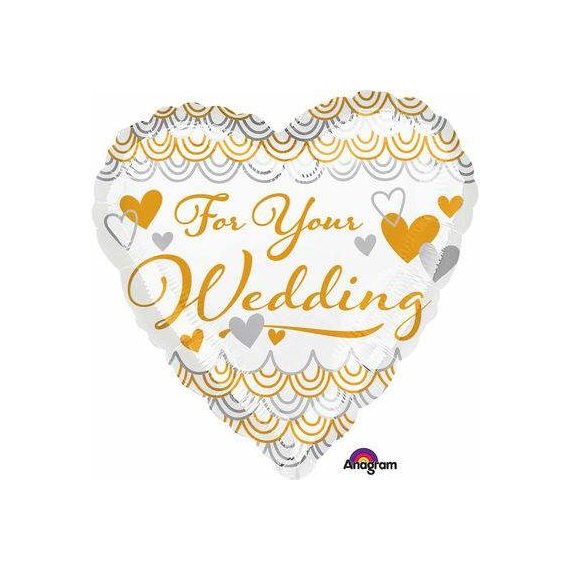Fólia lufi  esküvőre szív alakú, for your wedding