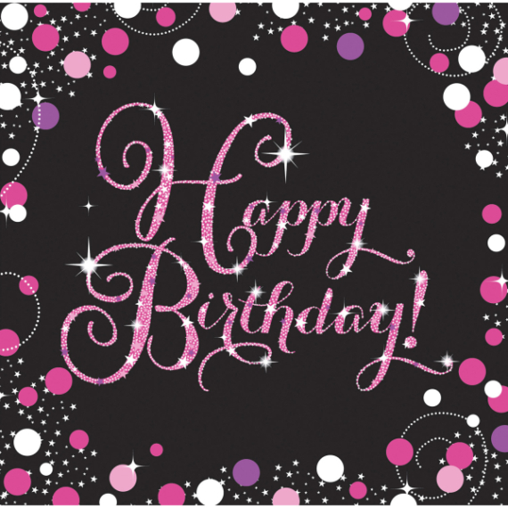 Happy Birthday Pink Diamond - Szalvéta
