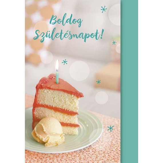 Születésnapi képeslap ”Torta és fagyi”