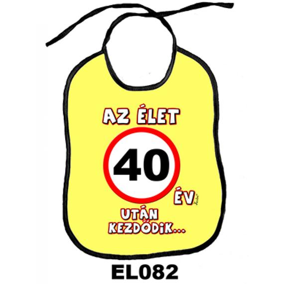 Tréfás pártedli, előke évszámos 40.