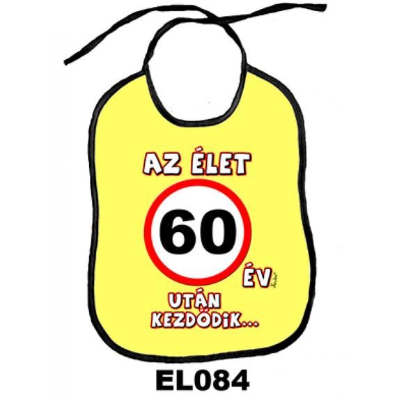 Tréfás pártedli, előke évszámos 60.