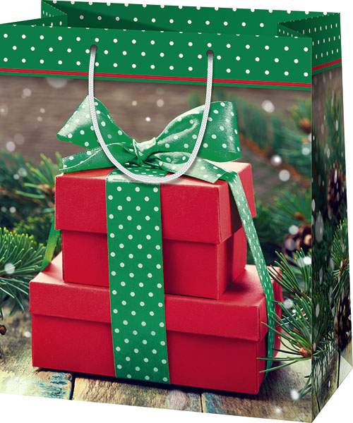 Ajándéktasak, ajándéktáska közepes, Karácsonyi csomagok