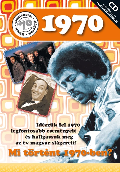 CD-s évszámos üdvözlőlap, képeslap 1970