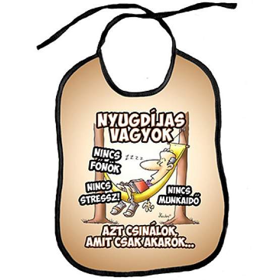 Tréfás előke Nyugdíjas