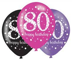 Latex lufi 80-as  Milestone -  Happy Birthday! - 6db/cs