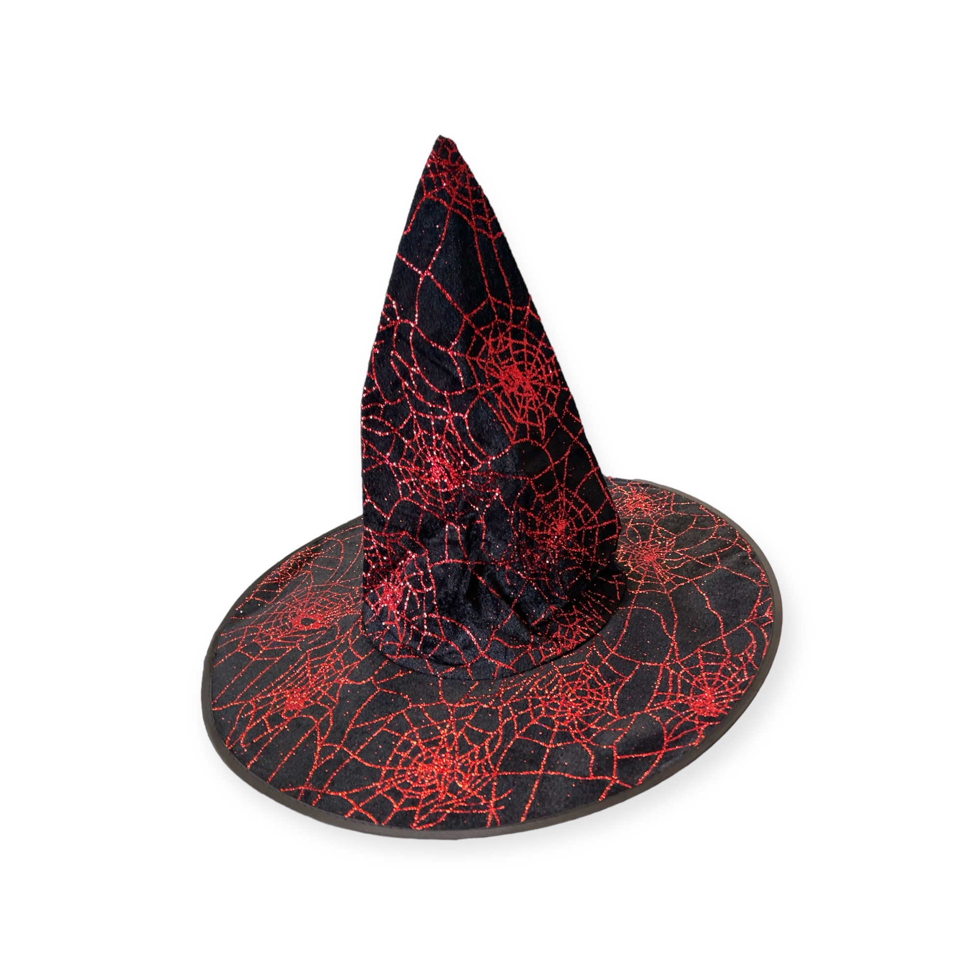 Boszi kalap pókháló mintával - Piros