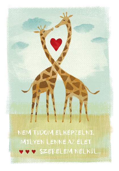 Képeslap,Zsiráf- nem tudom elképzelni...
