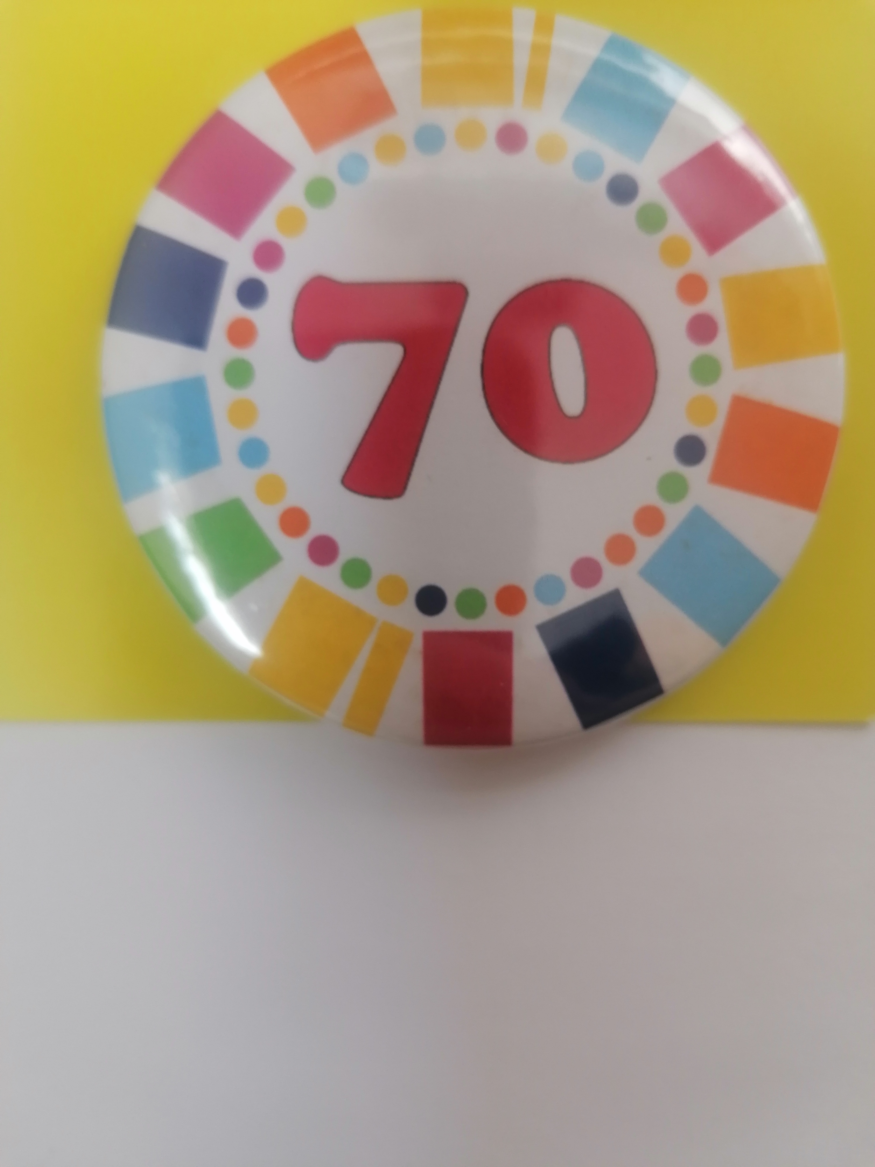 Party kitűző 70-es szülinapi születésnapra