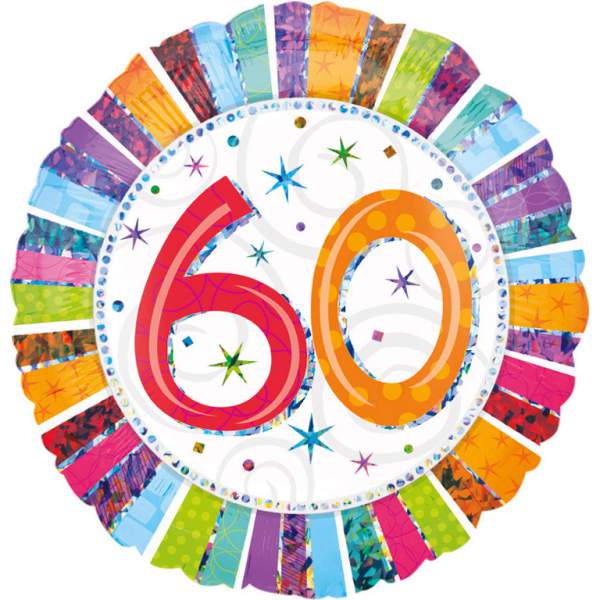 Fólia lufi Radiant Birthday 60