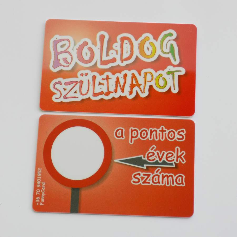 Vicces ”Bankkártya” Boldog szülinapot igazolvány