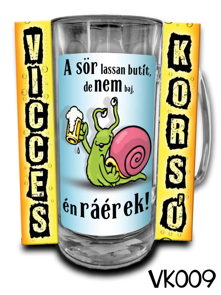 Vicces korsó A sör lassan butít...